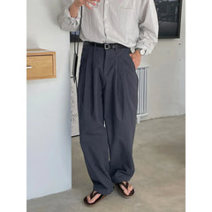 HEARUJOY  -  Korean Style Loose Fit Men's Suit Pants Summer New Arrival Fashionable Harem Casual Pants Trendy Versatile Long Pants