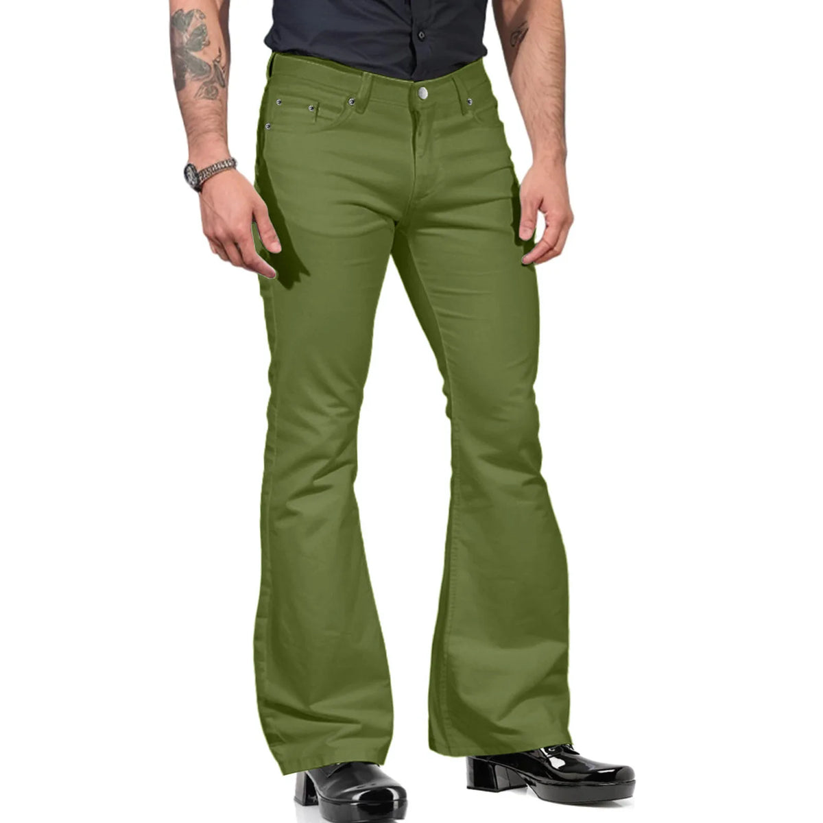 HEARUJOY  -  Summer Men's Casual Flared Slim Fit Cargo Pants Classic Business Straight Loose Trousers