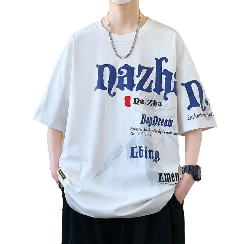 HEARUJOY  -  Hot Sale Summer Handsome Men's Pure Cotton Round Neck Short Sleeve T-shirt for Men Short Sleeve Loose Tops