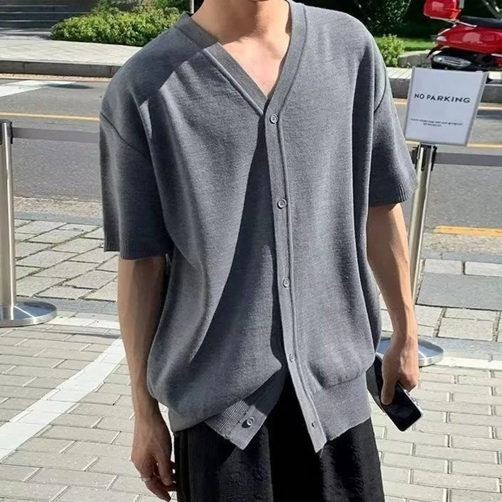 HEARUJOY  -  Polyester Shirt Loose Casual Cardigan Holiday Style Regular Length Solid Pattern Summer Wear Casual Style For Daily Wear