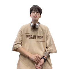HEARUJOY  -  T Shirt Oversized Cotton For Men White Men's Letter Print T-shirts Men Casual Wear Summer Tee Shirts 5XL Big Size Clothing