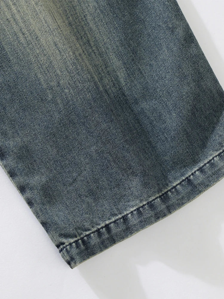 HEARUJOY  -  Summer Men's Jeans Flap Pockets Lightweight Denim Cargo Pants Big Size 8XL 7XL 6XL Wide Leg Baggy Jeans Straight Trousers