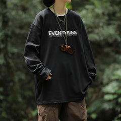 HEARUJOY  -  Korean Harajuku Oversized T-shirt Men Y2k Streetwear Top Tees Autumn Casual Loose Long Sleeves Men T Shirts Fashion Men Clothing