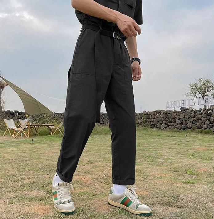 HEARUJOY  -  Male Shirts Trousers Sets Plain Green Men's Pants Set Essential Luxury Fashion Man 2025 Loose Kpop Novelty in Trends Costumes