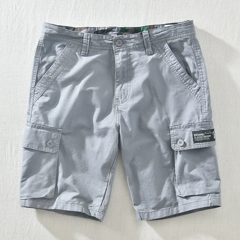HEARUJOY  -  Fashion Male Summer Cargo Short Pants Pocket Decoration Cotton Casual Versatile Street Shorts With Multiple Pockets