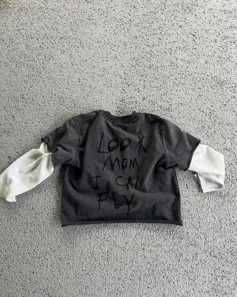 Hearujoy Y2K New Retro Letter Embroidered Long Sleeve American Street Hip Hop Harajuku Fashion Gothic Punk Casual Loose Couple Sweatshirt
