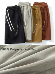 HEARUJOY  -  Men's Summer Knit Sport Shorts with 4 Pockets Drawstring Elastic Waist Loose Fit Straight Casual Shorts Big Size 8XL