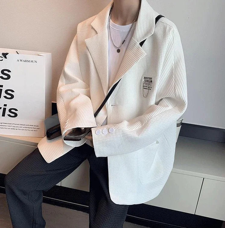 HEARUJOY  -  Party Men's Suit Jackets Oversize Plus Big Size Male Blazer Coat Single Breasted Clothing Fashion 2024 Elegant Premium
