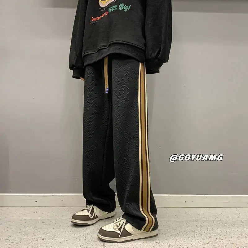 Hearujoy Extra Large American Trendy Brand Casual Pants Men's Trendy Versatile Sanitary Pants Loose Straight Leg Sports Pants