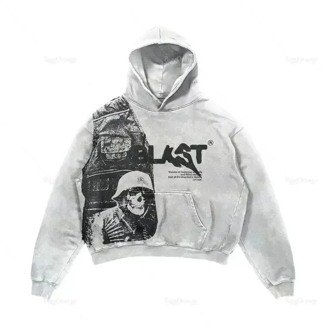 Hearujoy Oversized Zip Up Hoodies Women Men Streetwear Vintage Tops Sweatshirt Goth Y2k Clothes Harajuku Men Clothing