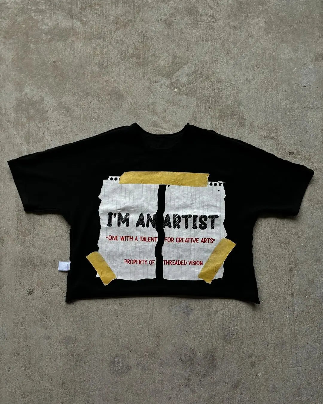 Hearujoy Harajuku adhesive tape print oversized t shirt gothic cotton shirts Couples street graphic y2k tops goth women clothes