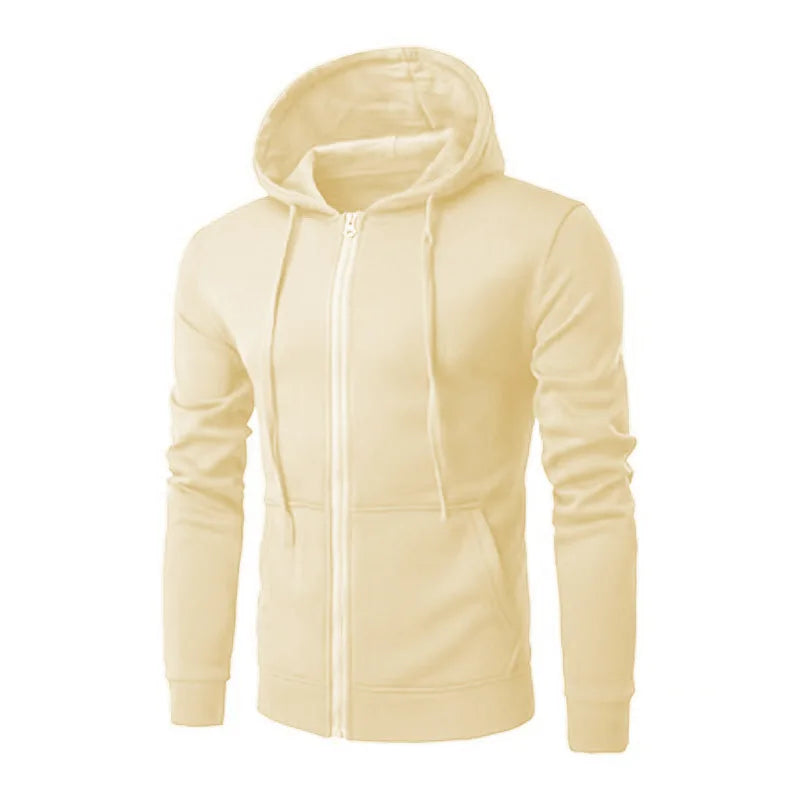 HEARUJOY  -  Mens Zip Up Hoodie Fleece Lined Jacket Winter Warm Pullover Coat with Hood Casual Streetwear Pullover Sweatshirt
