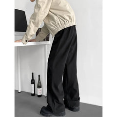 HEARUJOY  -  Suit Pants Men Fashion Society Mens Black Dress Pants Korean Casual Loose Straight Pants Mens Office Formal Trousers M-3XL