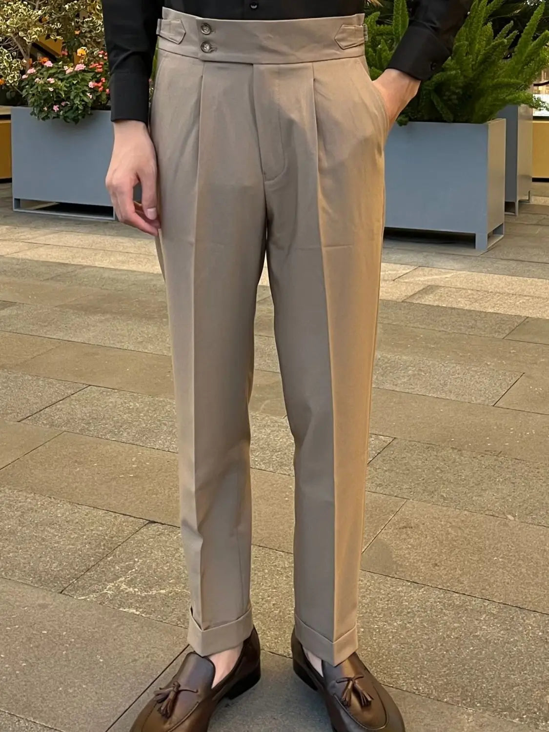 HEARUJOY  -  White High Waist Business Slim Fit Men's Suits Pants Korean Reviews Many Summer Male Suit Trousers 2025 Stylish Spring Clothes