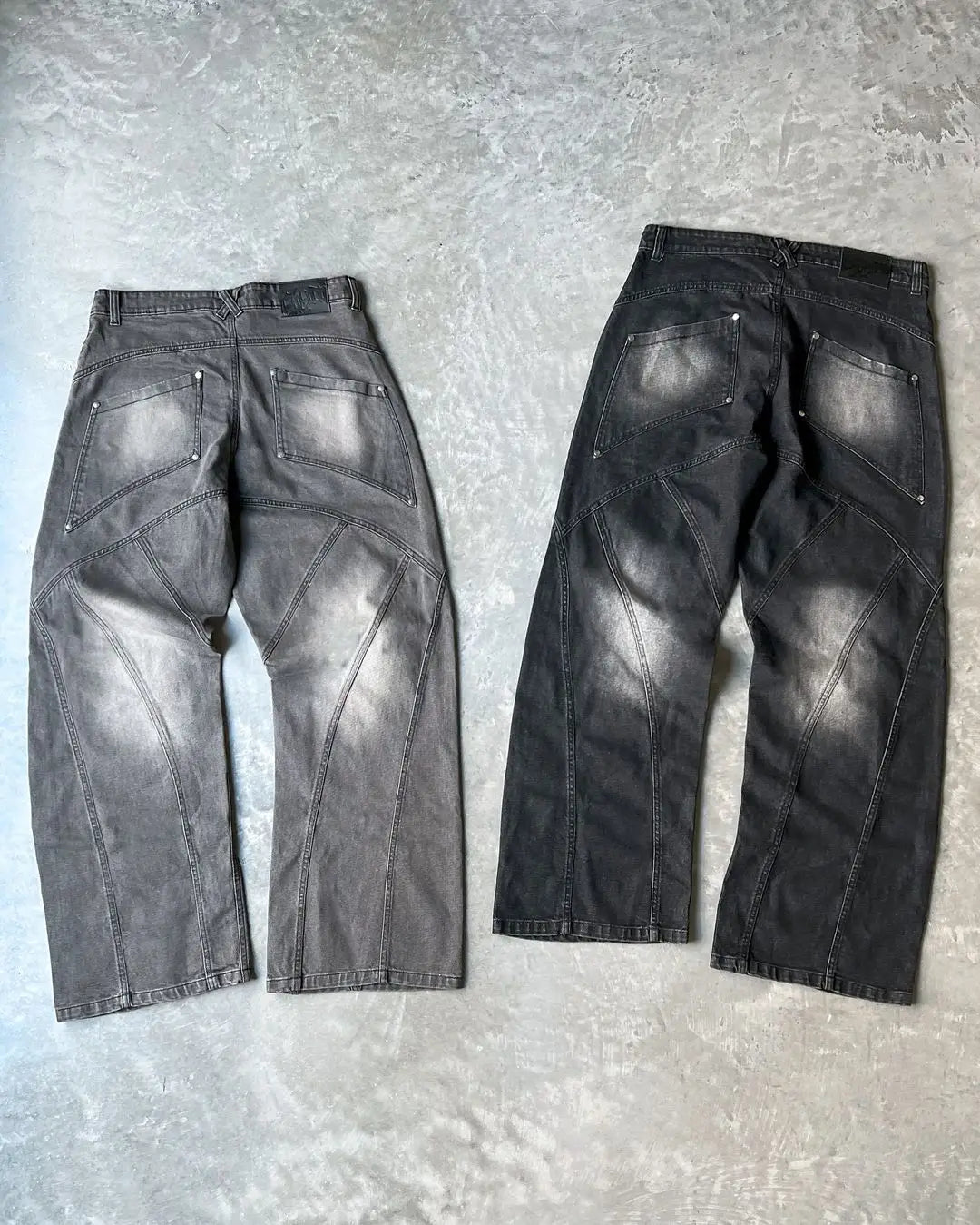 Hearujoy Retro Baggy Jeans Women Hip Hop Goth Tie Dye Ripped Denim Jeans Men Y2k Streetwear Harajuku Straight High Waisted Pants