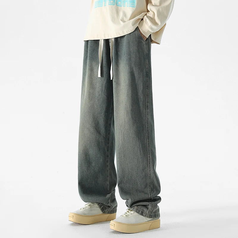 HEARUJOY  -  Men's Outdoor High-quality Casual Pants Are Comfortable Versatile Breathable Fashionable and Trendy Men's Straight Leg Jeans