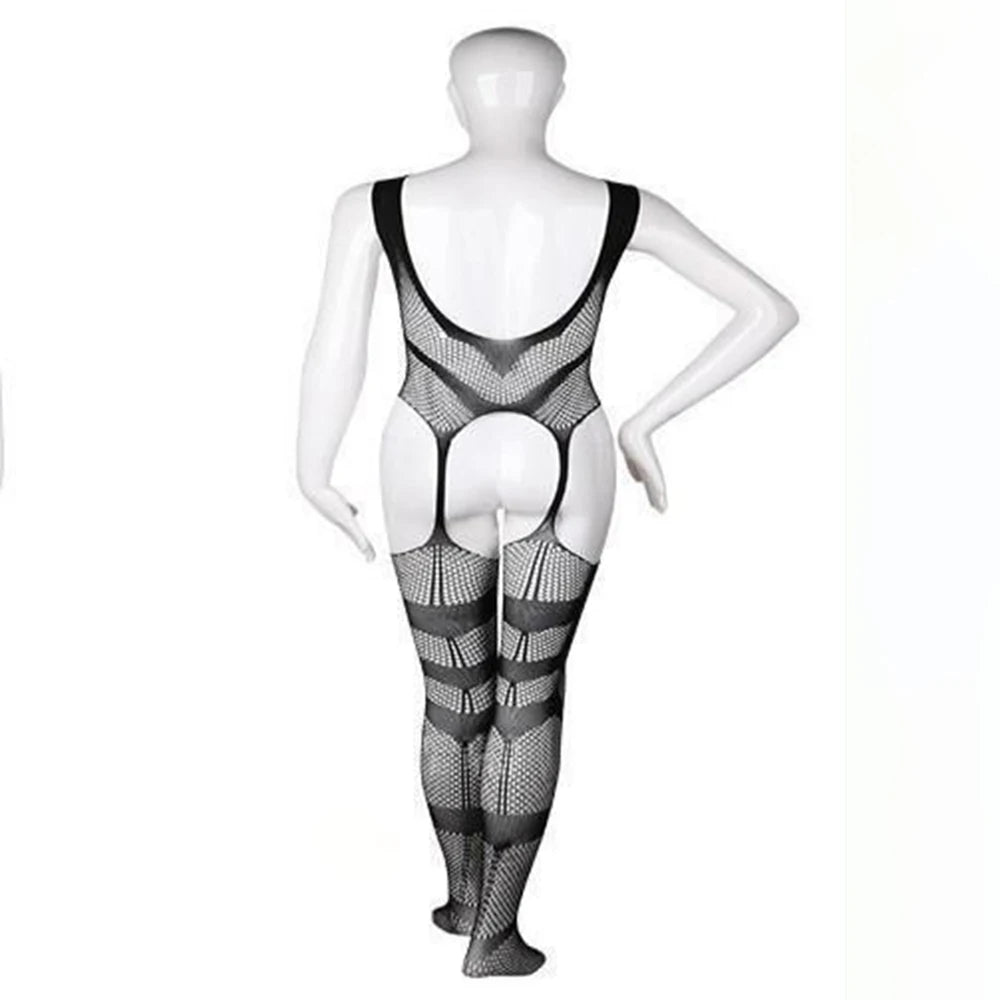 Hearujoy Crotchless Lingerie Men Black Stockings High Fishnet Sexy Tights Pantyhose Mesh LGBT Bodystockings Man Jumpsuit Bodysuit