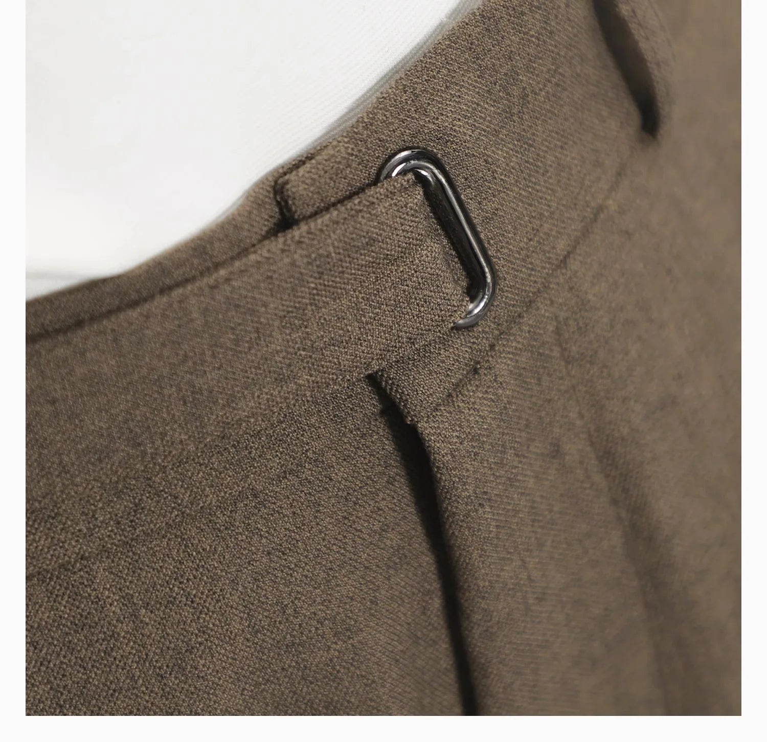 HEARUJOY  -  Light luxury Solid Suit Pants Men Loose straight Trousers Fashion Business Society Korean Casual Pants Adjustable Waist Belt