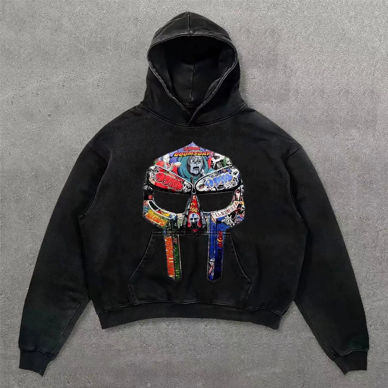 Hearujoy Y2K Retro Punk Hip hop Printed Men Women High Quality Hoodie American Gothic Fashion Couple Casual Hoodie Sweatshirt Streetwear