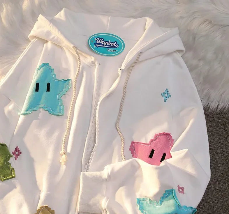 HEARUJOY  -  Harajuku Casual Long Sleeve American Style New Kapok Foam Hoodie Set Loose Cotton Pants Teen Couple Set Y2K Clothes
