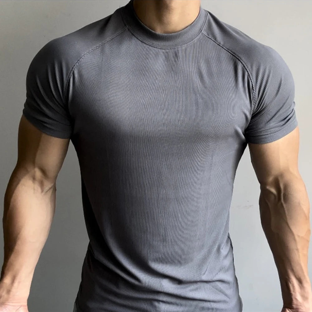 HEARUJOY  -  Fashion Sports T-shirt T-shirt Short Sleeve Shirt Quick Dry Gym Top Solid Color Pattern Daily And Holiday Use O Neck Design