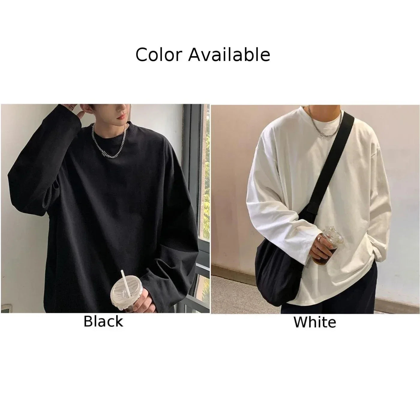HEARUJOY  -  Casual Spring Autumn Shirt 5XL Black Thin Casual Tops Solid Color T-Shirt Regular Length Shirt Daily Wear Shirt