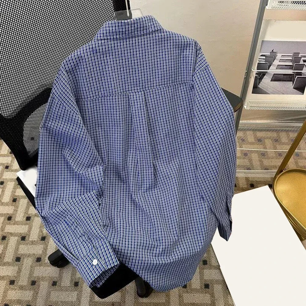 HEARUJOY  -  Button Up Shirt Mens Casual Tops Casual Gatherings Casual All Season Wear Daily Wear Lightweight Material Loose Fit Design