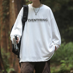 HEARUJOY  -  Korean Harajuku Oversized T-shirt Men Y2k Streetwear Top Tees Autumn Casual Loose Long Sleeves Men T Shirts Fashion Men Clothing