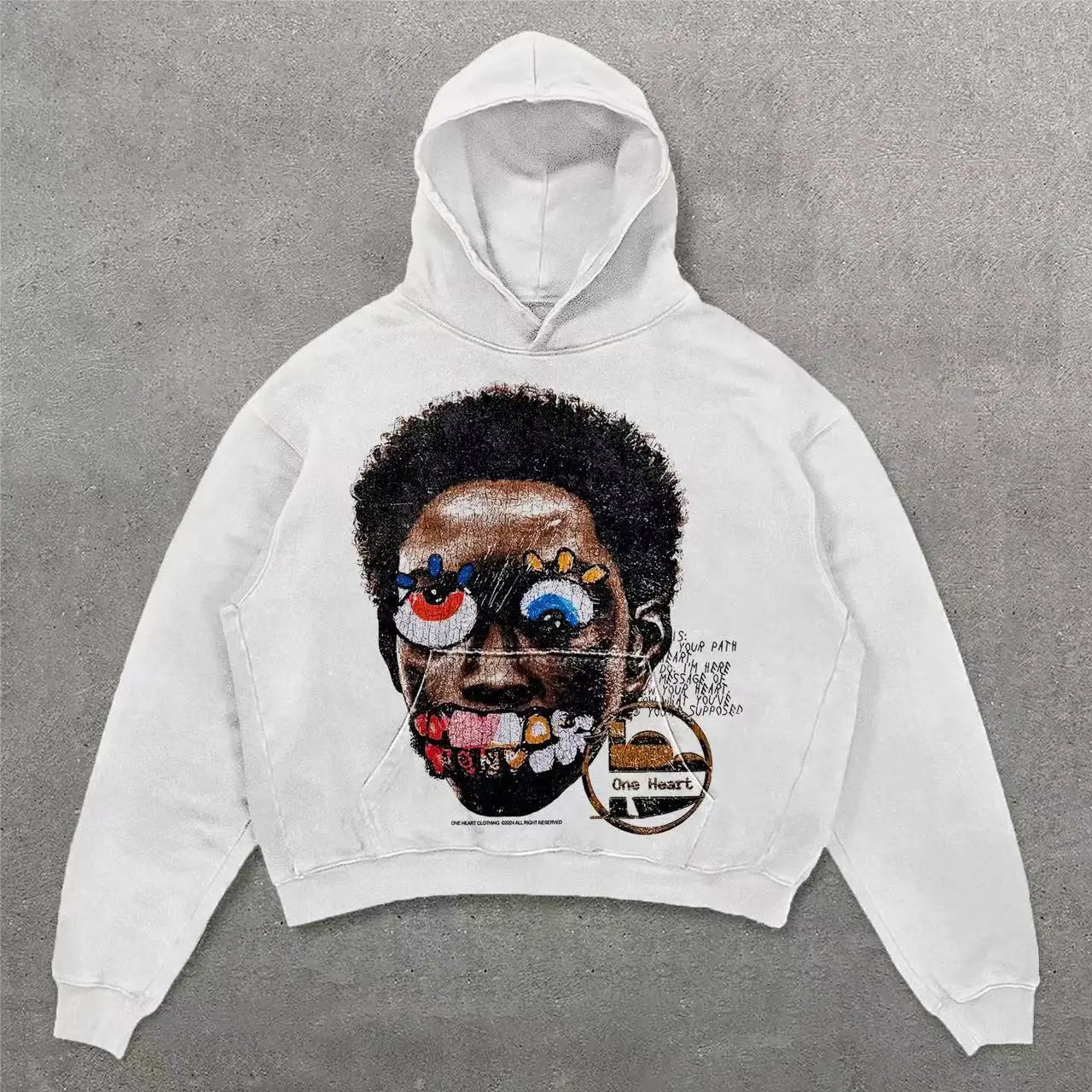 Hearujoy Y2K Retro Punk Hip hop Printed Men Women High Quality Hoodie American Gothic Fashion Couple Casual Hoodie Sweatshirt Streetwear