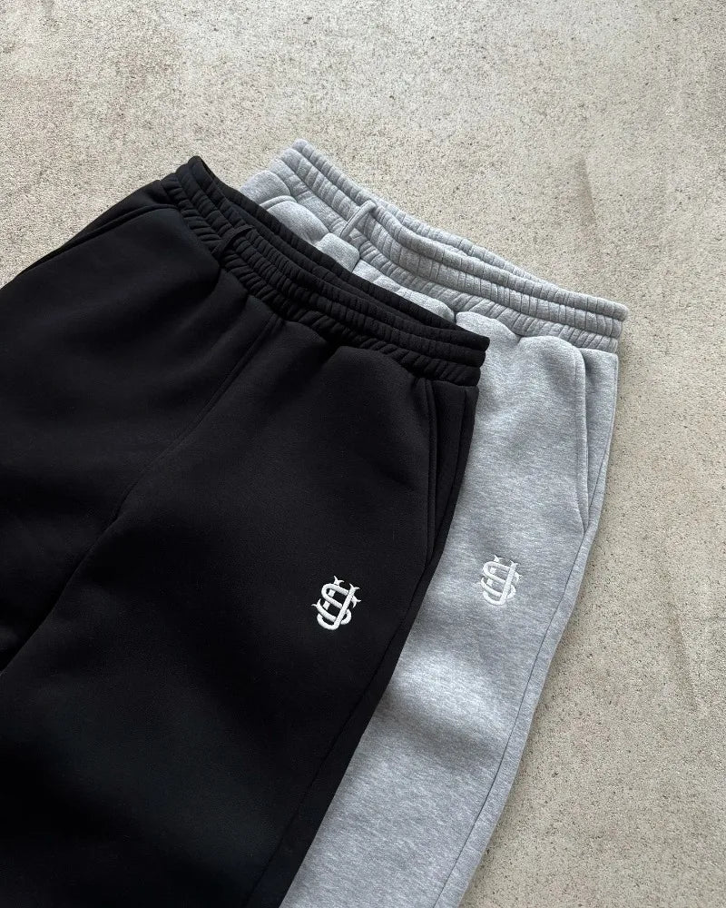 Hearujoy Y2k new women pant leg zipper embroidery design pants Streetwear retro loose straight pants Hip hop Harajuku casual sports pants