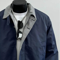 HEARUJOY  -  Autumn New Men's Patchwork Long-Sleeved Jacket American Retro Fashion Trend Street Hip-Hop Loose Casual Niche Men's Jacket