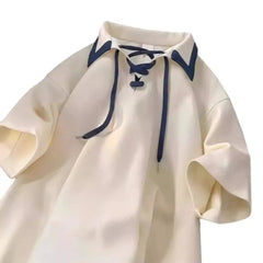 HEARUJOY  -  Apricot Korean Style Shirt Comfortable Everyday T-shirt Casual T-shirt Available In Apricot Available In Blue Available In Green
