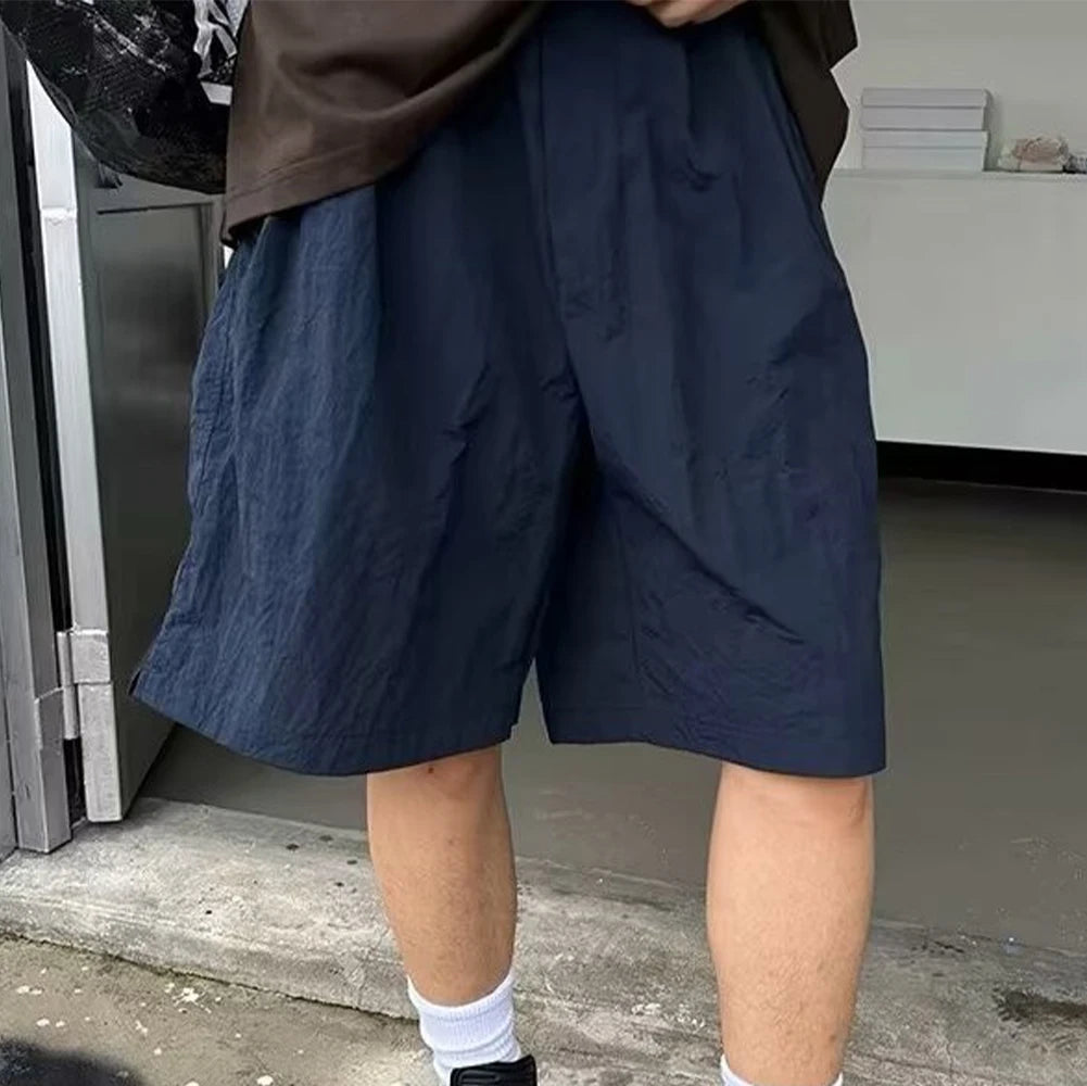 HEARUJOY  -  Beach Wear XL 2XL Casual Summer Pants Summer Breathable Shorts Gym Jogger Quick Drying Shorts Elastic Waist Knee Length