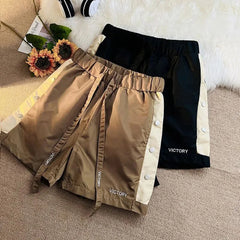 Hearujoy Summer Shorts Mens Sports Shorts Basketball Buttoned Casual Pants Loose Breathable American Style Youth Thin Men'S Shorts