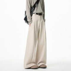HEARUJOY  -  Apricot Suit Pants Men Society Mens Black Dress Pants Korean Loose Wide Leg Pants Mens Office Formal Trousers Large Size 4XL