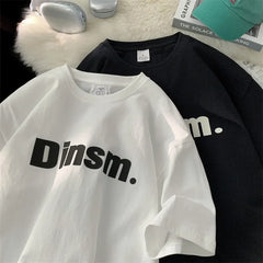 HEARUJOY  -  T Shirt Oversized Cotton For Men White Men's Letter Print T-shirts Male Casual Wear 5XL Summer Tee Shirts Unisex Big Size