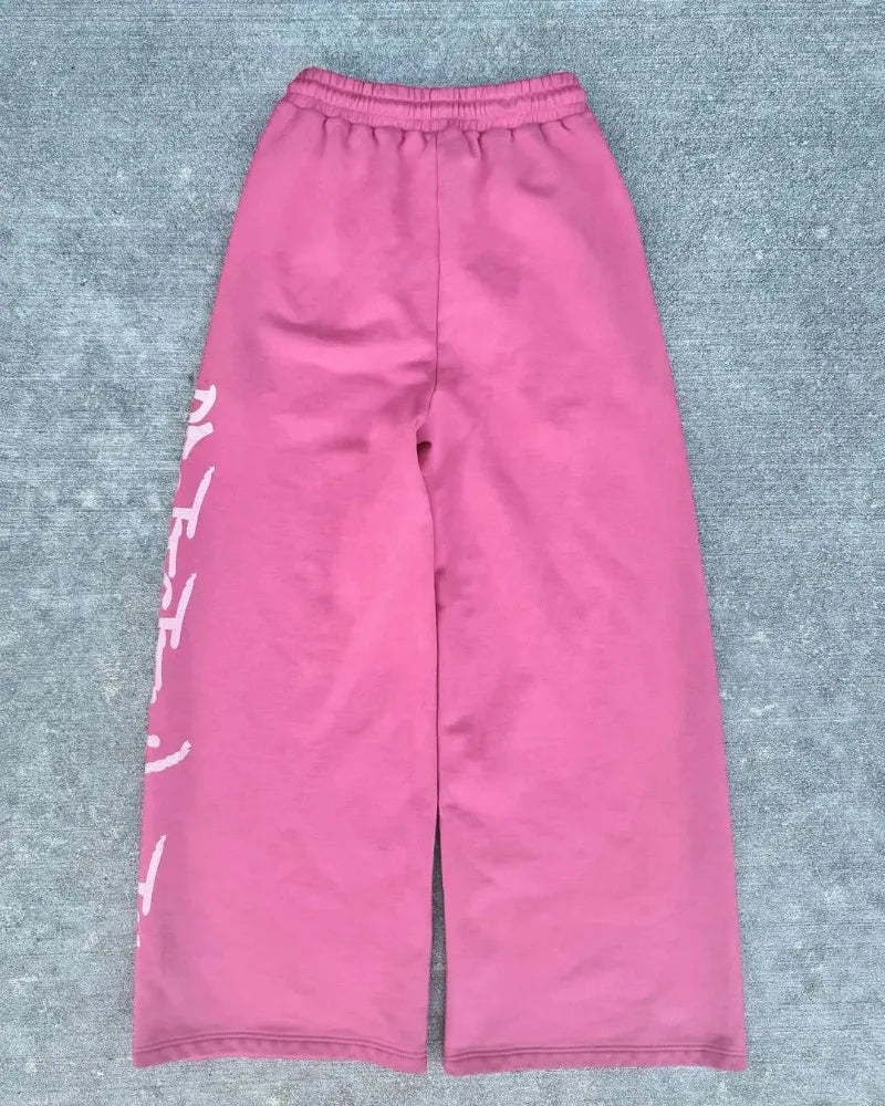 Hearujoy Y2k women pants Street hip hop retro straight leg pants letter print casual loose pants High street Harajuku fashion sweatpants