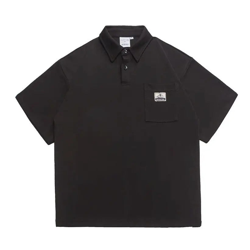 HEARUJOY  -  Polo Shirt Short-sleeved Men's Summer Trendy Collared T-shirt Loose Casual Half-sleeve Paul Shirt Top Men