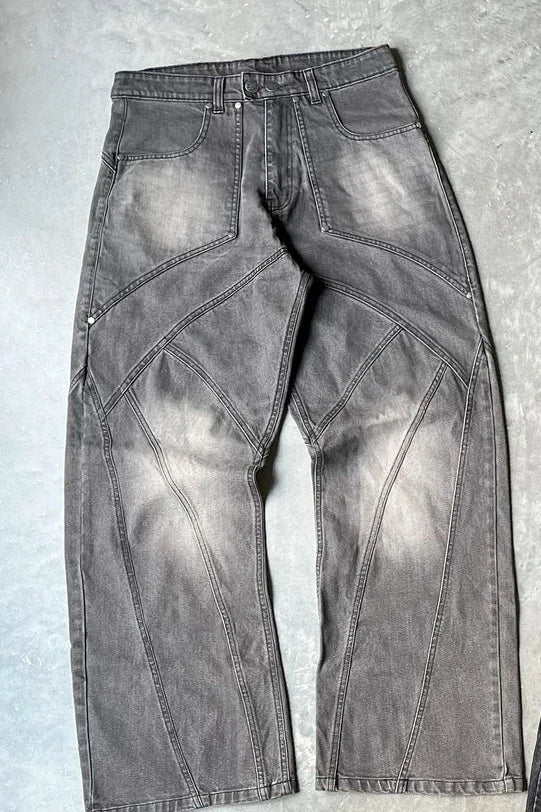 Hearujoy Retro Baggy Jeans Women Hip Hop Goth Tie Dye Ripped Denim Jeans Men Y2k Streetwear Harajuku Straight High Waisted Pants