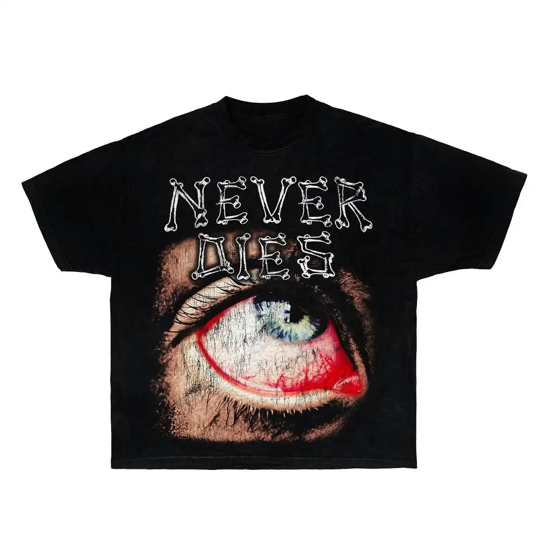 Hearujoy American Simple New Style Harajuku Style Special Body Armor Printed T-shirt Men's Spring Trend Street Y2K Fashion Short Sleeves