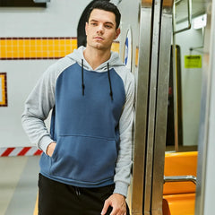 HEARUJOY  -  Men New Sweatshirts Pullover Hooded Hoodies Spliced Patchwork Pockets Draw String Sweatshirt Loose Sports Casual 2025 New Spring