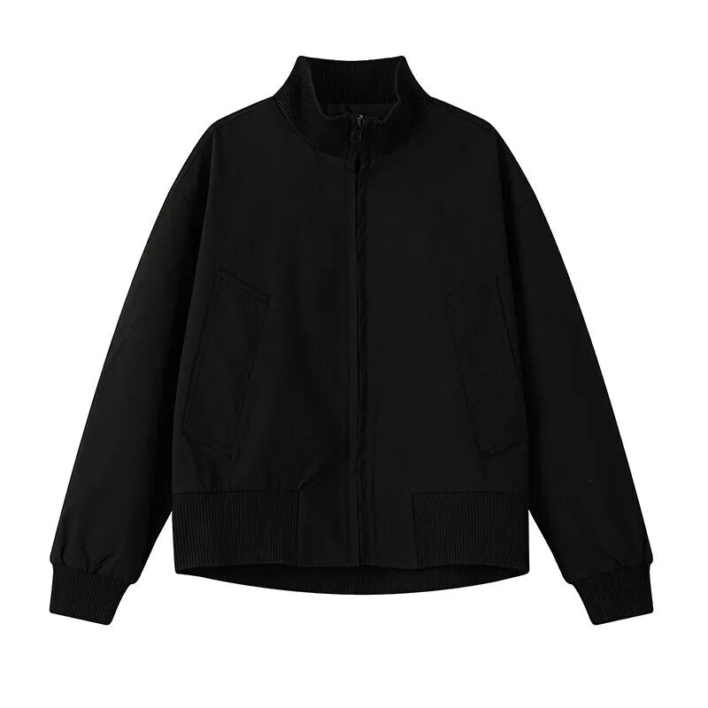 HEARUJOY  -  Spring Short Jacket Men Casual Motorcycle Jacket Men Streetwear Hip-hop Loose Bomber Jacket Mens Black Jackets Coat M-3XL