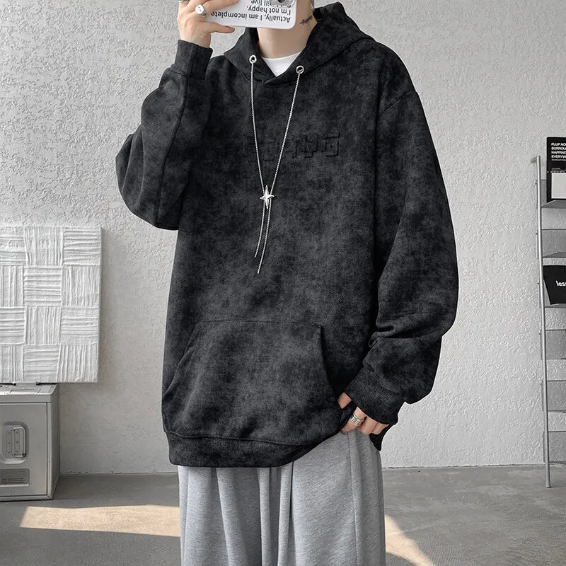 HEARUJOY  -  Casual Long Sleeves Hoodies Summer Hip Hop Loose Skateboard Casual Men's Streetwear PUNK Clothes Plus Oversized 6XL 7XL