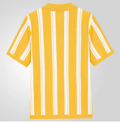 HEARUJOY  -  New Mens contrast color Stripe Polo Knit Shirts High Quality Luxury Knitwear Summer Fashion Short Sleeve Lapel Polo Tshirt