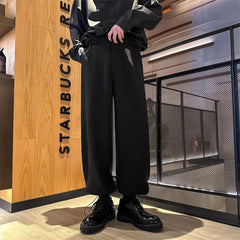 HEARUJOY  -  Mens Leggings Casual Drawstring Pants Business Office Personality Temperament Versatile Suit Pants Men'S Clothing Summer New