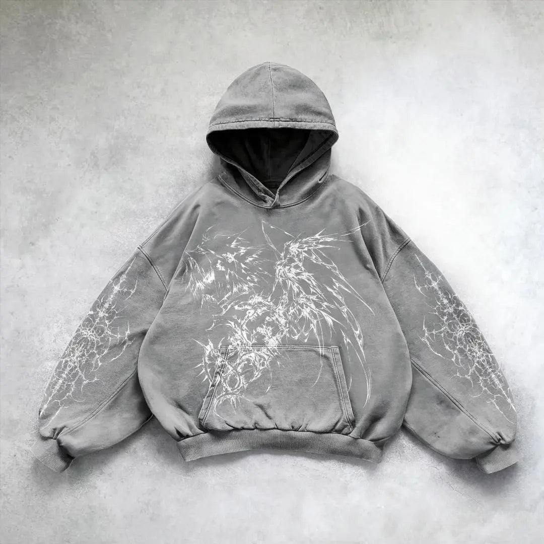 Hearujoy Harajuku y2k tops oversized goth new goth streetwear sweatshirt hoodie 2024 gesan print hoodies women couples gothic clothes