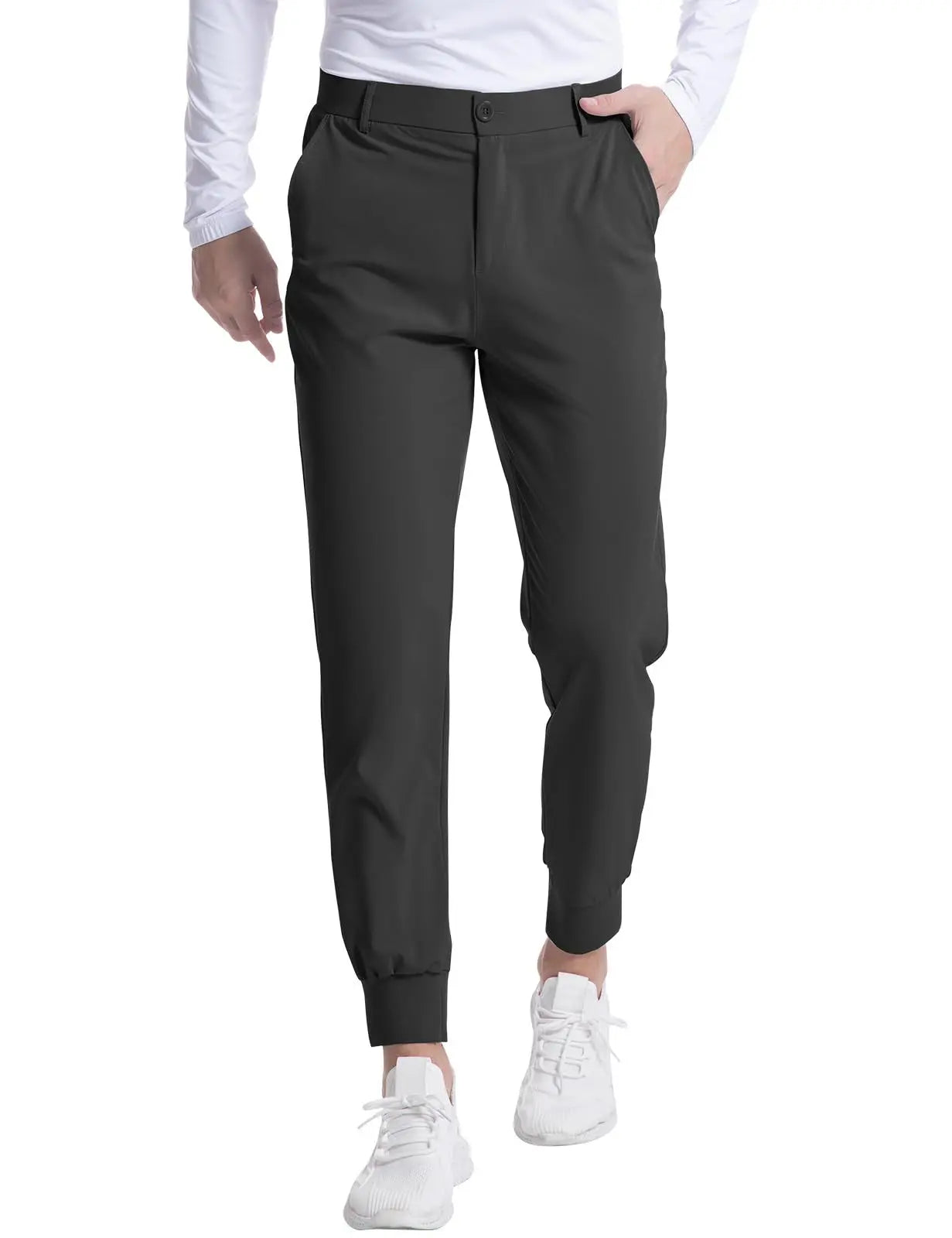 HEARUJOY  -  Men's Youth Elastic Golf Jogging Slim Pants Leisure Four Seasons High-grade Sense of Business Casual Pants