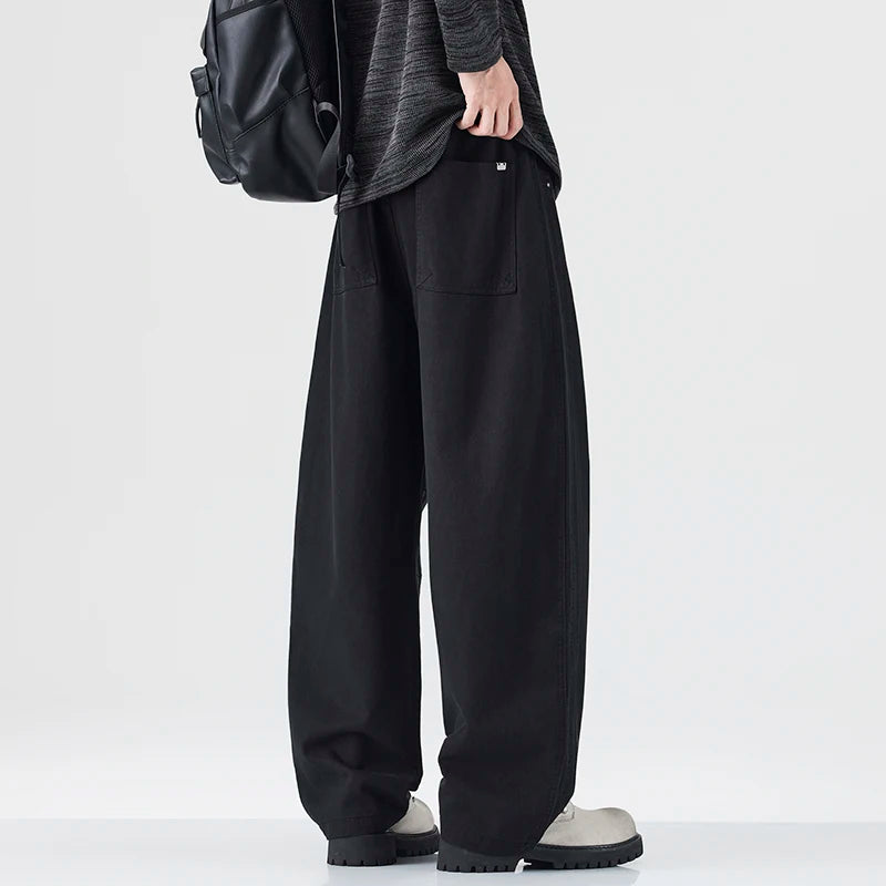 HEARUJOY  -  Autumn New Arrival Japanese Retro 3D Tailored Pants - Men's Oversized Straight Wide-Leg American Casual Trousers