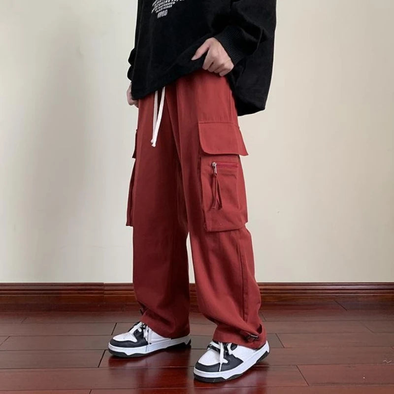 HEARUJOY  -  Multi Pocket Baggy Trousers Man Spring Summer High Quality Street Luxury Harajuku Techwear Cheapest Straight Cargo Pants for Men