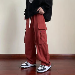 HEARUJOY  -  Multi Pocket Baggy Trousers Man Spring Summer High Quality Street Luxury Harajuku Techwear Cheapest Straight Cargo Pants for Men